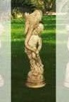 Putto cemento Bianco con cornucopia Pu20A
