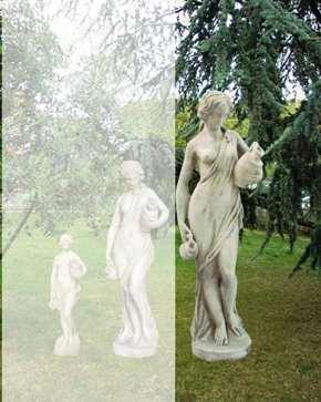 Statua cemento bianco Acquaiola TS07C