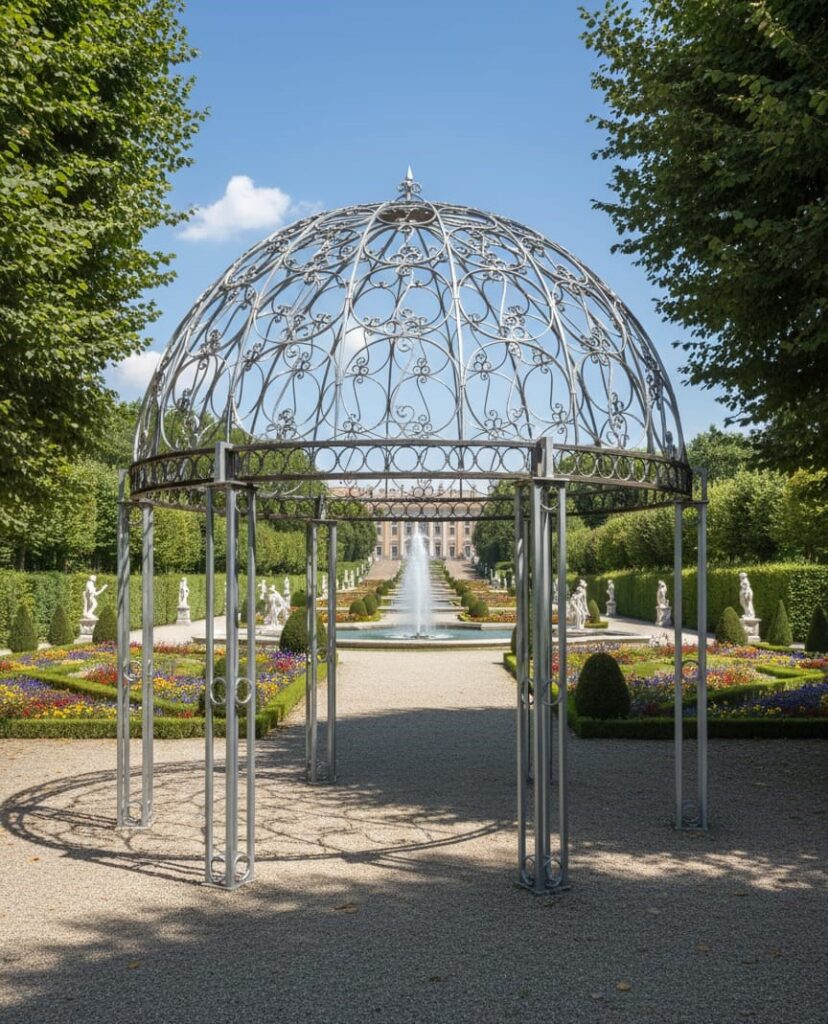 Gazebo in ferro per arredo giardino