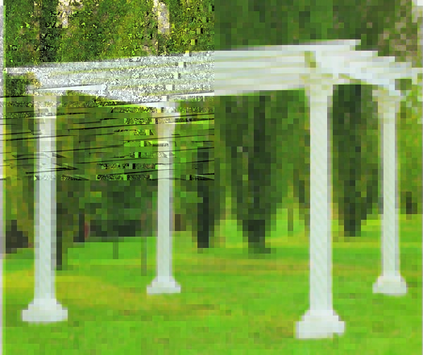 Gazebo in Cemento Bianco classico da Giardino, Ch04
