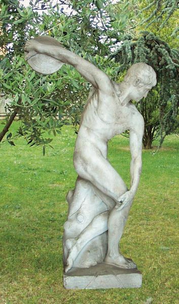 Statue in cemento bianco per arredo giardino