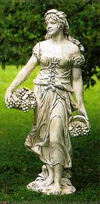 Statua Classica in Cemento Bianco da esterno Stagione Autunno TSA32D